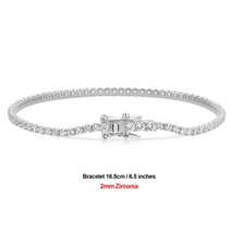 모이사나이트테니스팔찌 명품팔찌 테니스팔찌 여성은팔지 925 스털링 실버 골드 2 컷