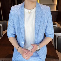 [실버플라워]남성 정장자켓 여름자켓 점퍼 7부자켓ZW027