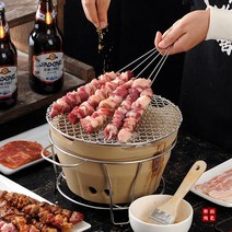 일본식 샤브샤브세트 숯불바베큐화로대 개인숯불화로대 일본식불판, 23cm 숯불난로+둥근그물