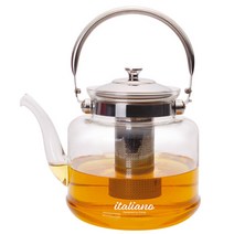 보고 이탈리아노 내열유리 주전자 1.5L 2L 2.6L 3L 티포트 직화가능, 혼합색상