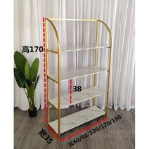 물품진열대 모자 쇼핑몰 가방 신발 고급 진열선반, B.골드-80x35x170