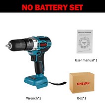 ONEVAN-25 + 3 토크 브러시리스 전기 해머 무선 임팩트 드릴 스크루 드라이버 인 1 13mm 마키타 18v 배터리용, 스페인, Without Battery