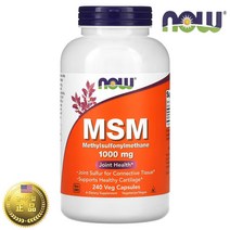 나우푸드 MSM 식이유황 파우더 가루 분말 1000mg 240베지캡슐 메틸술포닐메탄, 1개, 기본