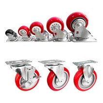 산업용 경량 캐스터 바퀴 PVC 고정 회전 브레이크 1인치 1.5인치 2인치 2.5인치 3인치 4인치 5인치 6인치, 경량 1.5인치, 1개