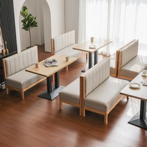 붙박이 의자 카페 벽 쇼파 업소 용 다방 소파 커피숍, 더블 카드 시트 옐로우(색상 옵션)