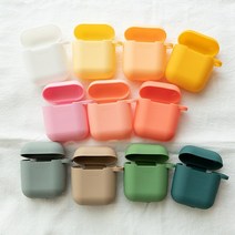 정녕마켓 파스텔톤 11color 고리형 에어팟 실리콘 케이스, 9.카키, 파스텔톤 고리형 에어팟 케이스