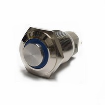 QN16-F2 돌출형 노브 메탈 방수 5가지 컬러 LED 버튼 스위치, BLUE, LOCK, 24V