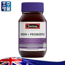 프리미엄 호주 스위스 철분 + 유산균 프로바이오틱스 여성 산모 수유부 영양제 30정 로켓직송, 1병