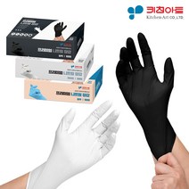 키친아트 프리미엄 라텍스 니트릴 장갑 요리용 위생장갑 100매 S M L, 중(M)