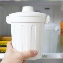 1L 음식물쓰레기 냉동 보관 뚜껑 휴지통 케이스, 그레이