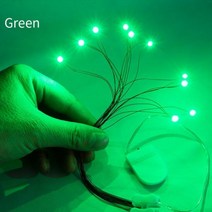 10pcs 1206 SMD Led 램프 플러스 1pc 3V CR2032 단추 셀 배터리 상자 배터리없이 모델 기차 DIY 만들기 건담, 옵션-02.Green