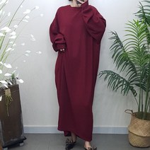 제이후 오버핏 빅사이즈 라운드 잔 골지 니트 박시 박스 맥시 가을 롱원피스 5color