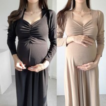 라떼 퍼프 임산부 임부복 셀프 만삭 드레스 촬영 주수 롱원피스 빅사이즈 하객룩
