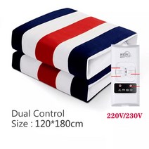 전기장판 전기 담요 220v 홈 침실 열 히터 매트 난방 매트리스 겨울 온도 조절기 따뜻한 쿠션 패드 일정한 온도, 220v230v 120x180cm, 오 플러그