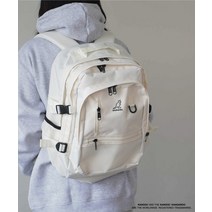 캉골앞면 메쉬 포켓 배낭 - 오프화이트 131039