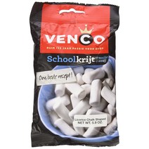 Venco Schoolkrijt Zacht Zoet Dutch Chalk Licorice Sweet Soft 5 Ounces 142 Grams [Pack of 2], 1