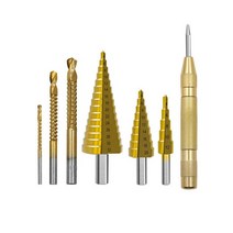 Binoax-스텝 드릴 비트 슬롯 브로칭 톱 드릴 세트 금속 목재 4-12/20/32mm 목재 커터 세트 3 6 8mm 톱 드, 01 7 Pcs