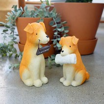 귀여운 웰컴 강아지 장식 소품 세트 카페 테이블 선반 미니 강아지 모형 마블 장식품