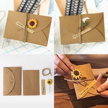 어버이날 감사 메세지 카드 편지 드라이 플라워 카드2 큰사이즈 17 x 11 cm, 해바라기
