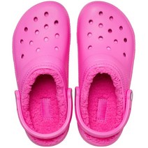 픽스키즈 크록스 CROCS 클래식 라인드 클로그 일렉트릭 핑크 203591-6TB 겨울용 털신 뉴코아괴정점