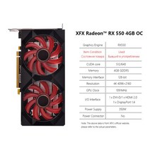 XFX Radeon RX 550 2GB 그래픽 카드 GDDR5 128bit 게임 비디오 DirectX 12 560 4GB 데스크탑 컴퓨터 GPU DV, 05 RX550 4GB 2Fan