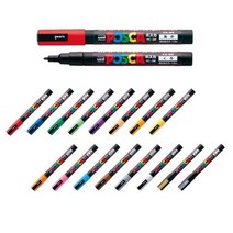 미쯔비시 유니 포스카 1M 3M 5M 8K PC-1M/PC-3M/PC-5M/PC-8K 겹쳐쓰기펜 수성잉크데코펜, PC-5M화이트(1)