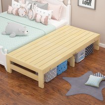 평상마루 목욕탕 야외 매점 평상 옥상 접이식 나무 침대 프레임, 길이 2mx너비 70