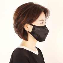 들꽃잠 풍기 인견 마스크 5개세트 필터 교체형, 자모 블랙 5개 세트