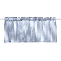 써니하우스 체크 바란스 커튼 작은 창문 반 숏 가리개