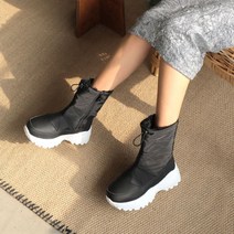 이누이트 이누이트 키높이 여성 패딩부츠 LUNA IT1877-10 블랙/화이트