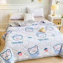 담요 여름 씻어 퀼트 에어 컨디셔닝 부드러운 얇은 침대 신생아 수건 모슬린 Swaddles 소파 모유 수유 커버, 200x230cm(78x90inch), 16 Holle beer
