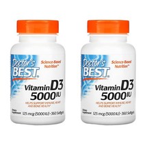 닥터스베스트 비타민D3 125mcg 5000IU 360캡슐 x 2개