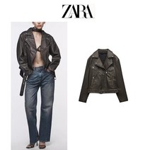 자라 여성 ZARA 아메리칸 레더 자켓