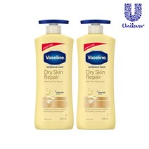 바세린 인텐시브 케어 드라이 스킨 리페어 로션 400ml x 2개