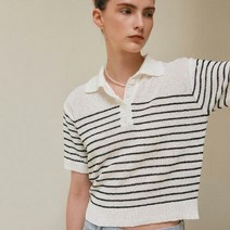 얀써틴 [얀써틴] MULTI STRIPE COLLAR KNIT_IVORY