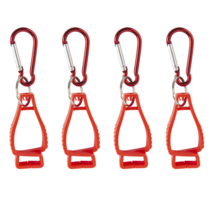 일상전환 장갑 고정 클립, 빨강, 4개