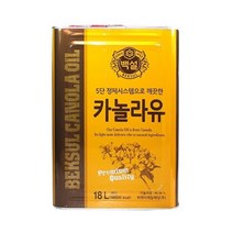 백설 카놀라유18L, 1통, 18L