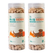 펫시밀 강아지 고양이 동결건조 간식 대용량 북어 연어 치킨 1개, 치킨트릿 180g 2개
