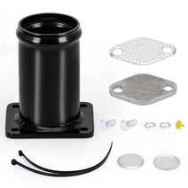 PQY-알루미늄 EGR 제거 키트/EGR 삭제 키트 BMW 호환 E46 318d 320d 330d 330xd 320cd 318td 320td PQY-EGR07 용 블랭킹 바이 패스, [02] Black