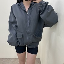 VANANA2 남녀공용 오버핏 박스 포켓 후드 스트링 집업 6color