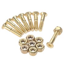 롱보드 너트가있는 8pcs 탄소강 스케이트 보드 트럭 나사 longboard 스케이트 보드 브리지 42, 노랑