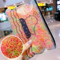 다양한컬러 대용량 고무줄세트 머리끈 긴머리예쁘게묶기