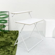 접이식 1인용 책상 컴퓨터 접이식 테이블, 접이식  화이트