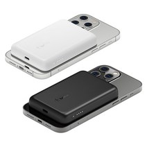 벨킨 2500mAh 맥세이프 마그네틱 무선 충전 보조배터리 BPD002bt 아이폰12 시리즈 맥세이프 호환, 화이트 (BPD002btWH)