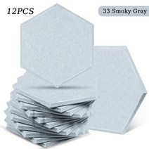 흡음판 흡음재 TOUO-방음 패널 12 홈 스튜디오 음향 방음 시네마 흡수, 43.33 Smoky Gray - 0.9cm High, 1개