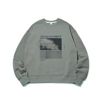 D31 터치포인트 그래픽 스웨트 셔츠 세이지 TOUCH POINT GRAPHIC SWEAT SAGE