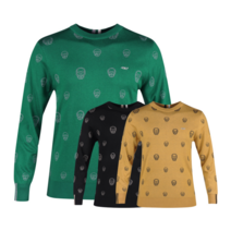 럭스골프 럭스골프 남성 스컬 라운드 니트 긴팔스웨터 LB2A411