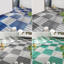 발판 화장실 받침대 PVC욕실 30X30 미끄럼방지 매트 바닥 조립식 설거지 낙상사고예방 주방, 블루