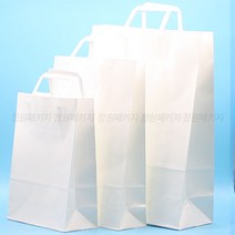정원패키지 무지백색쇼핑백 자동쇼핑백10장단위(3가지사이즈), 중(26cm*9cn*36cm)=10장, 1개