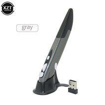 펜마우스 전자펜마우스 무선 펜마우스 블루투스 마우스 크리에이티브 수직 펜 마우스 2.4GHz USB 무선 라이, 02 GRAY, 한개옵션1